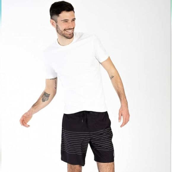 SPYDER Men's Black White Stripes Swim Trunks Board Short  Quick Dry Size XXL - Picture 16 of 16